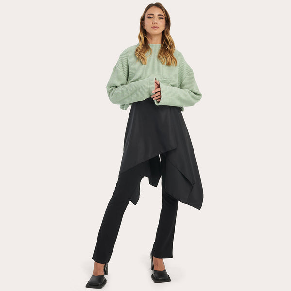 <span class="grassetto"> FELPA </span> Crop in Maglia Menta